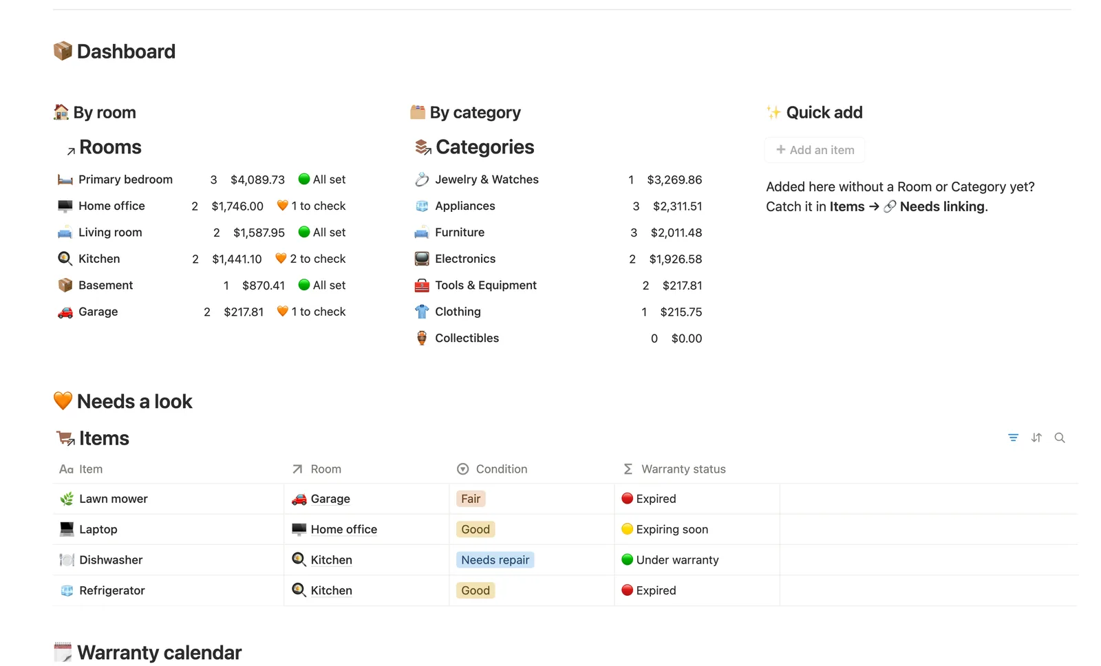 Home Inventory preview